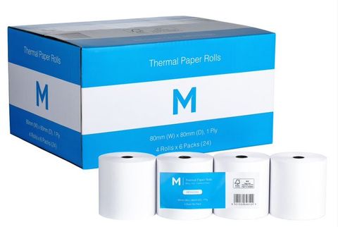 Matthews Thermal EFTPOS Rolls 80x80 Non Premium 4 Roll Sleeve