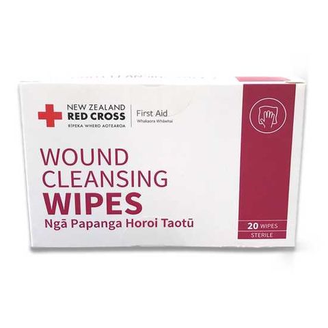 Red Cross Alcohol Free Wound Cleansing Wipes 20pack
