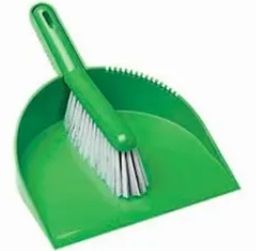 Raven Deluxe Dust Brush and Pan Set Green