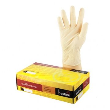 Bastion Latex PF Gloves Large Pkt 100