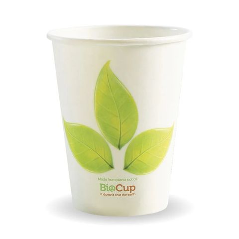 Biopak 390ml / 12oz (90mm) Leaf Single Wall BioCup 50 units per slve