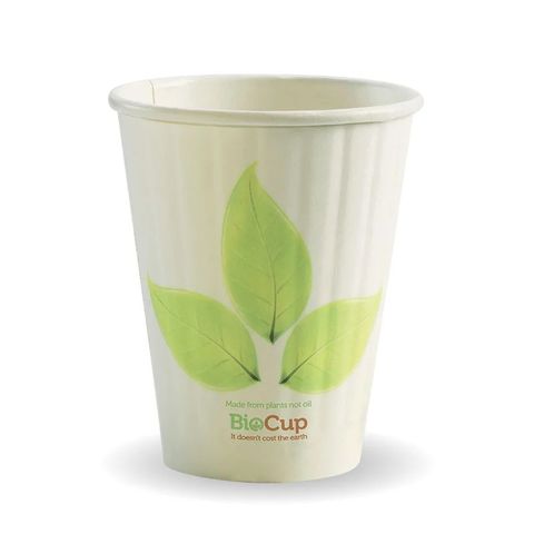 Biopak 255ml / 8oz (80mm) Leaf Double Wall BioCup 50 units per slve