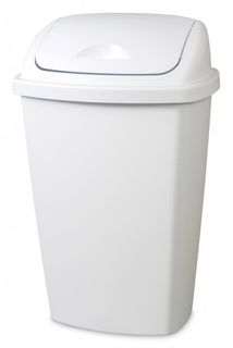 Sterilite White 49L Swing Top Square Rubbish Bin