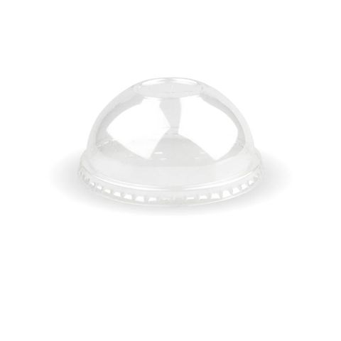 Biopak 90mm Clear PET Dome Cold Paper BioCup Lid 100 units per slve