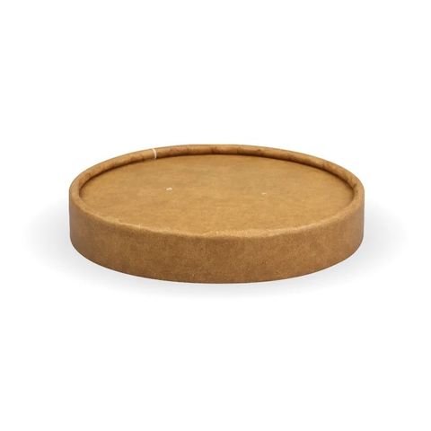 Biopak 250ml / 8oz Kraft Paper BioBowl Lid 25 units per slve