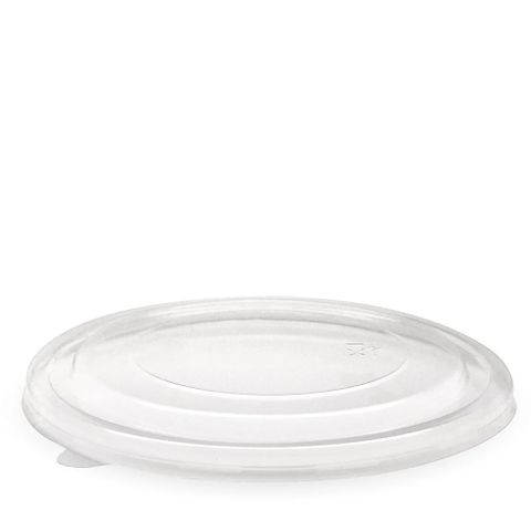 EBB-BLL-184-PLA Biopak 1,300ml PLA Kraft BioBowl Lid Clear  25 units per slve