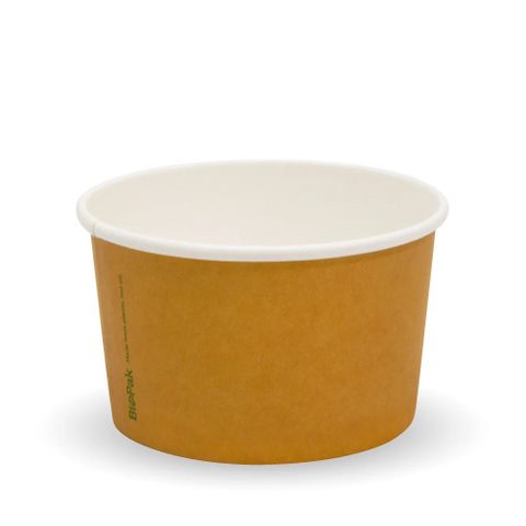 EBB-BIC-8 Biopak 240ml / 8oz Ice Cream BioCup 50 units per slve