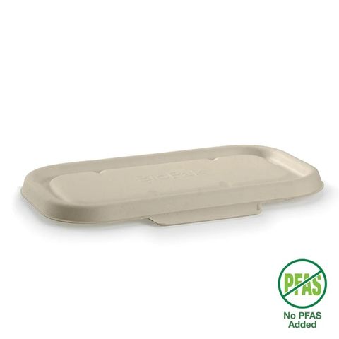 EB-LBL-N-PF Biopak 750 & 1,000ml Natural BioCane Takeaway Lid  125 units per slv