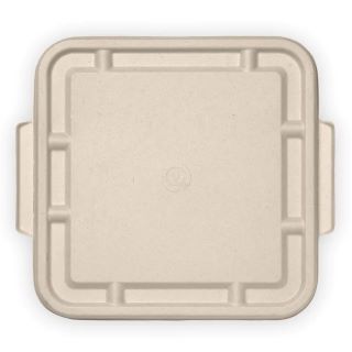 Biopak 3-Compartment Natural Plant Fibre Takeaway Lid 150 units per slve