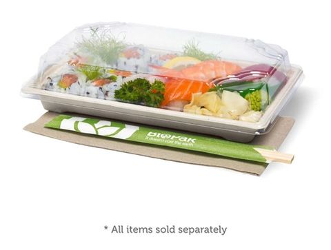 Biopak PLA  Large Sushi Tray Lid 50 units per slve