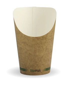 Biopak Small 12oz Paper Chip BioCup 50 units per slce