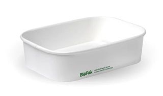 EBB-LB-500-W Biopak 500ml White BioBoard Takeaway Base 50 units per slve