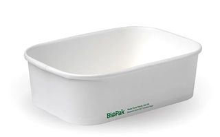 Biopak 650ml White BioBoard Takeaway Base 50 units per slve