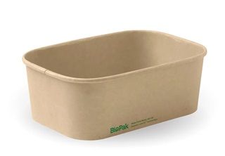 Biopak 750ml Kraft BioBoard Takeaway Base 50 units per slve