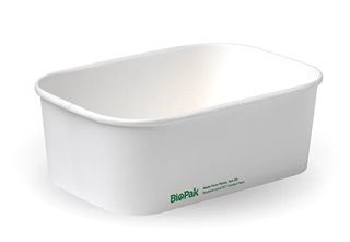 Biopak 750ml White BioBoard Takeaway Base 50 units per slve