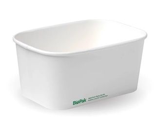 Biopak 1000ml White BioBoard Takeaway Base 50 units per slve