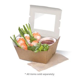 Biopak Small BioBoard Lunch Box With Window 50 units per slve