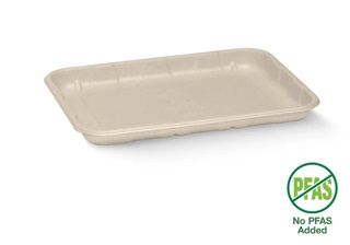 Biopak  19x14x2cm / 7x5" Plant Fibre Produce Tray 125 units per slve