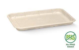 Biopak 21x14x2cm / 8x5" Plant Fibre Produce Tray 125 units per slve