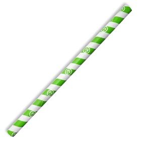 Biopak Jumbo Green/White Stripe Biostraw100 units per slve