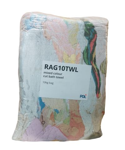 Rag N Bag Mixed Colour Cut Bath Towel 10kg Bag