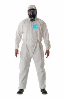 Premium  Single Use SMS Coveralls / Overalls Type 5/6 White Size S 50gsm