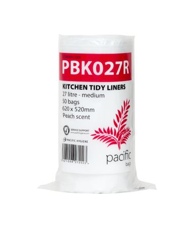 RUBPBK027R Kitchen Tidy / Bin Liners on Roll - Med 27L 50per Roll