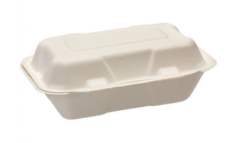 EC-GCBFP Green Choice Sugar Cane Rectangular Clamshell Large  50 units per slve