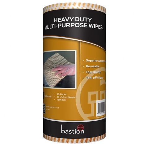 Bastion Commercial Cloth Wipes Cuppuccino 90 sheets per roll