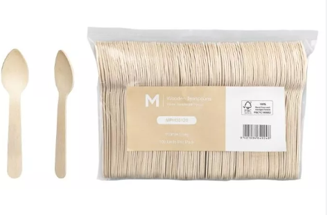 MPH38120 Matthews Wooden Teaspoon11cm 100pk