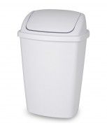 BINST25 Sterilite White 25L Swing Top Square Rubbish Bin