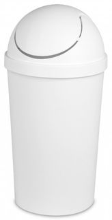 BINST40 Sterilite Swing Top Round Rubbish Bin White 40L