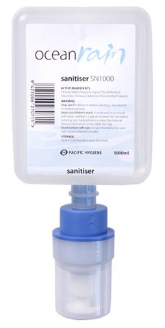 CTPSN1000 Pacific Hygiene Ocean Rain Instant Sanitiser Gel 1L