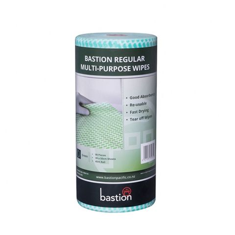 FT1000-143 Bastion Wipes Regular Green 90 sheets per roll