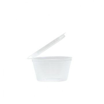 Emperor 50ml Sauce / Portion Cup with Lid Attached - TCC050 50 per sleeve