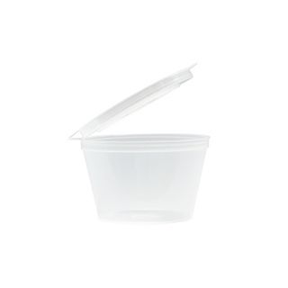 Emperor 70ml Sauce / Portion Cup with Lid  Attached - TCC070 50 per sleeve