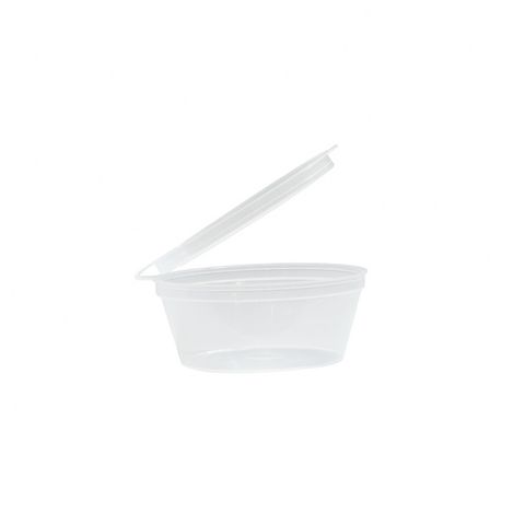 Emperor 35ml Sauce / Portion Cup with Lid Attached - TCC035 50 per Sleeve