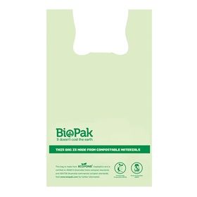 Biopak 20L Bioplastic Bags With Handle ( HOME COMPOSTABLE) 100 units per slve