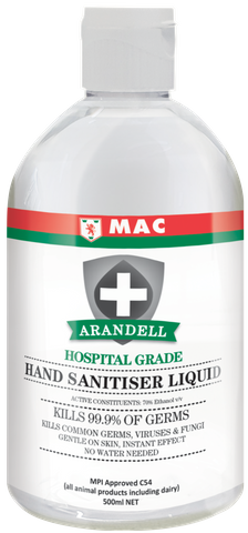 Arandell Mac Hand Sanitiser Gel 500ml Pump ea