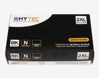 Pacific Hygiene Hytec Nitrile Gloves PF XXl Black 90 units per pk