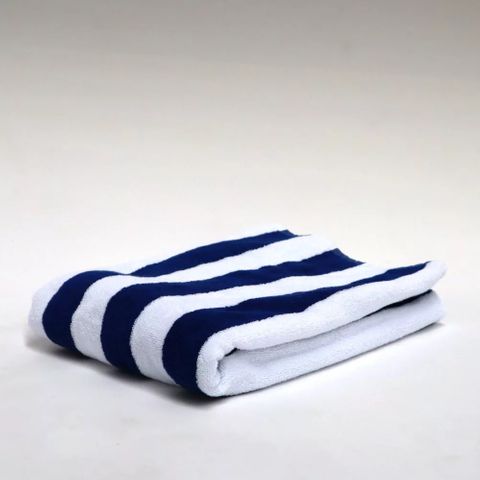 Pool Towel Thick Blue Stripe 75x150cm