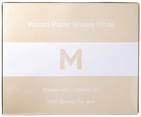 Waxed Paper Sheets Large White 330x400mm 1000pack