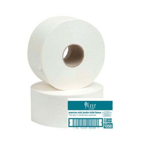 CS1103 Cottonsoft Livi Essentials Premium Mini Jumbo Roll 2ply / 12 units per ct