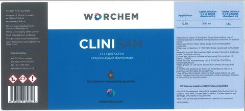 Clinisan Spray Bottles Lables( 0.1%)  Each