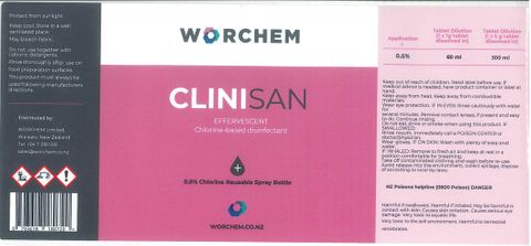 Clinisan Spray Bottles Lables( 0.5%)  Each