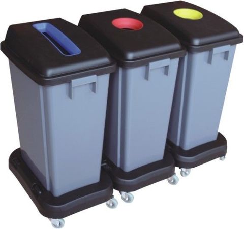 NEW!! SCS Recycling Bin. 3 bins WITH wheels 60L (LIMITED STOCK)