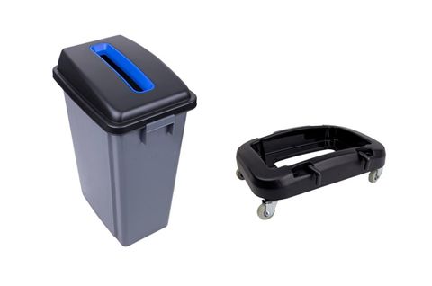 SCS Recycling Bin -1 Bin & wheels 60L BLUE