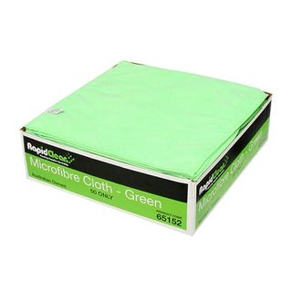 RAPID MICROFIBRE CLOTH GENERAL PURPOSE GREEN 400X400MM EACH