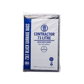 CLEANERS WAREHOUSE 73L Black Contractor Bin Liner Star Seal 900x760mm x250