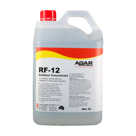 AGAR RF-12 RINSE FREE SANITISER 5LT